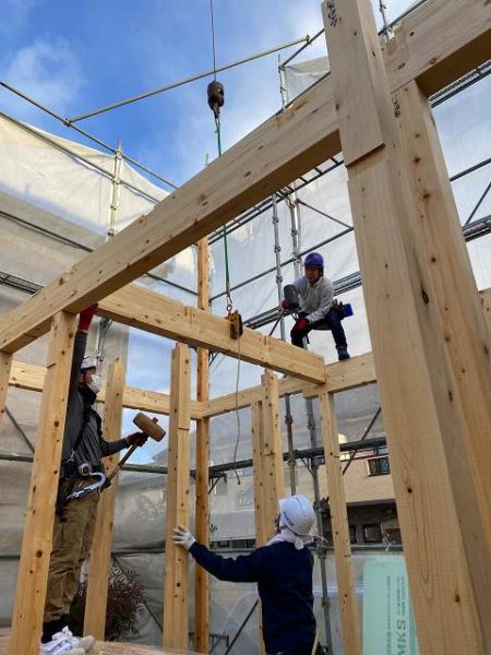 滋賀県草津、新築上棟