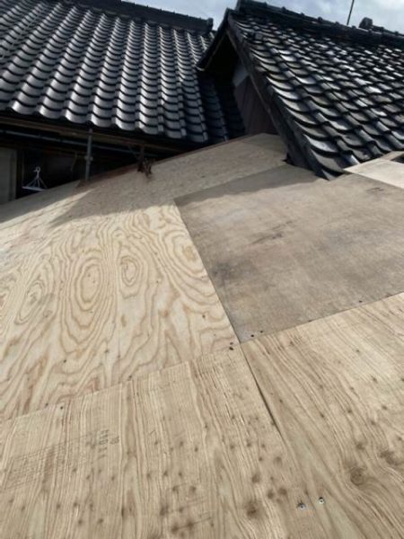 京都市の屋根改修リフォーム工事、仮設屋根
