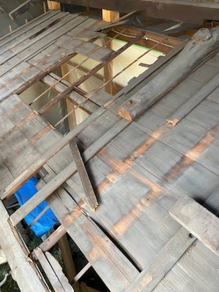 京都北区、屋根解体工事
